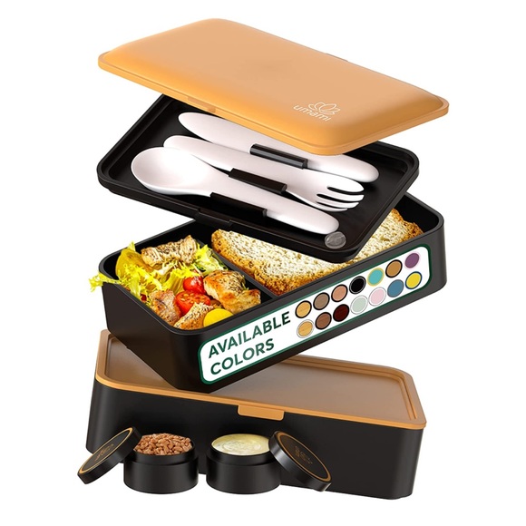 Bento Box Adult Lunch Box with Utensils, 40 oz Large, All-in-One Meal - Picture 7 of 8